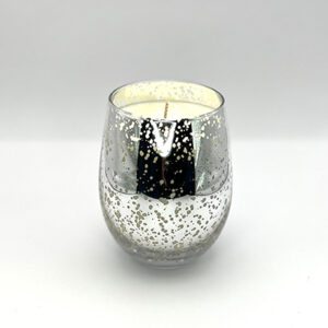 Silver Glass Candle